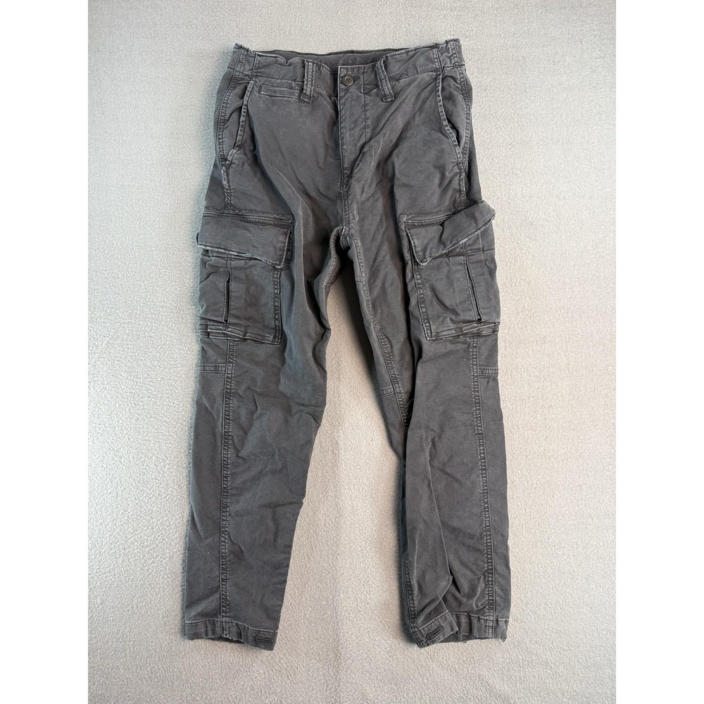 American Eagle Outfitters Cargo Pants Mens 30x32 Gray Slim Fit Flex Canvas